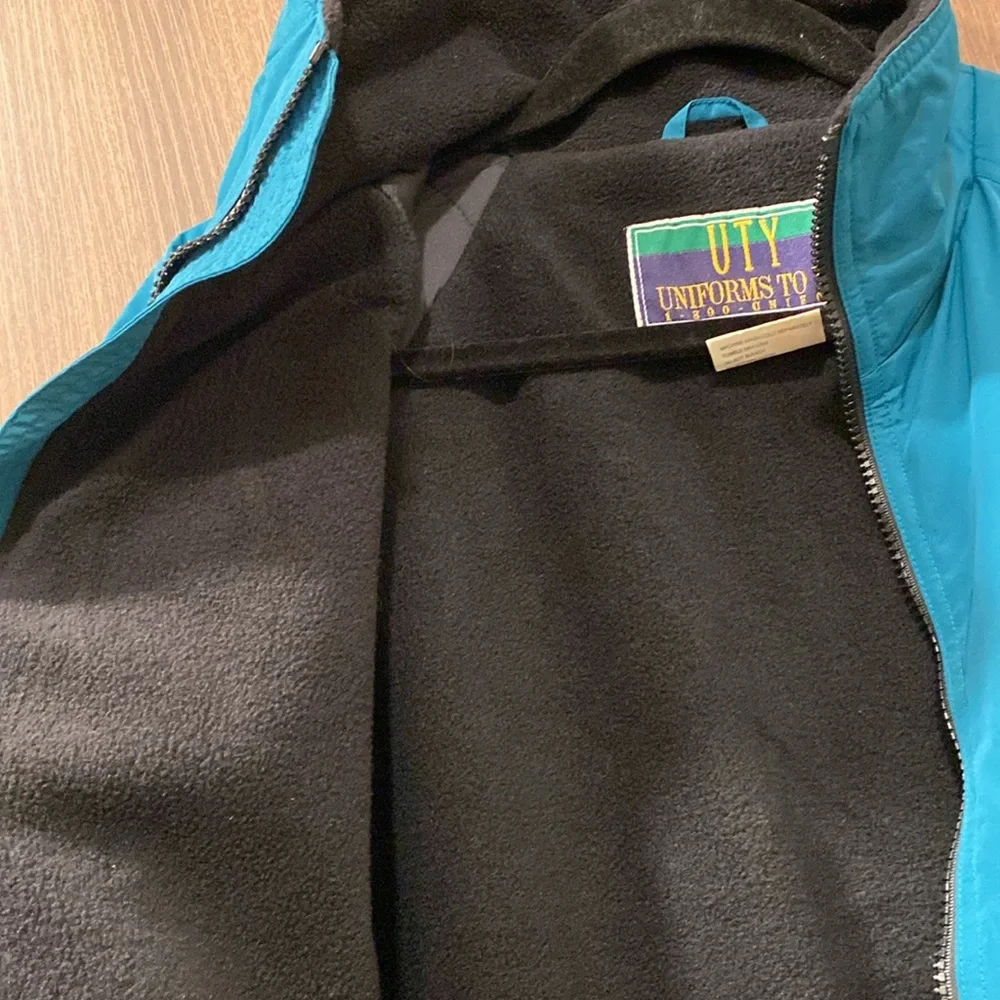 Uniforms To You (UTY)‎ Vintage Unisex Turquoise Nylon Bomber Jacket Size Medium